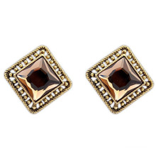 Square Gemstone Stud Kashmiri Design Wholesale Earrings